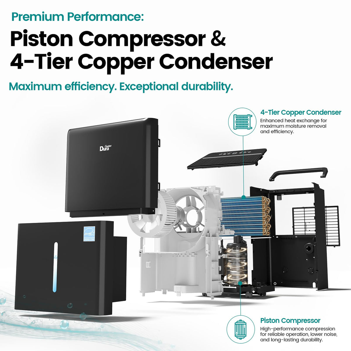 50 Pint Dehumidifier with Drain Hose C2804