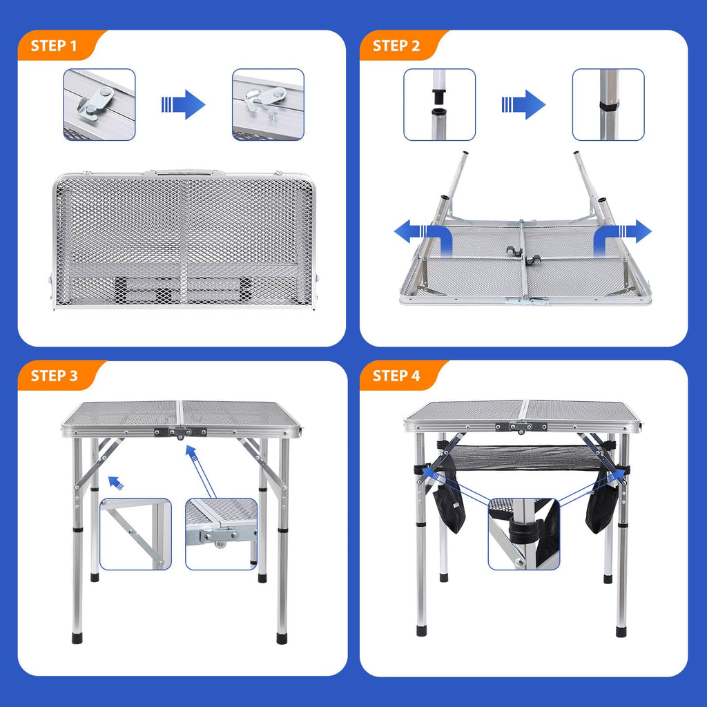 Height Adjustable Aluminum Folding Table P554874
