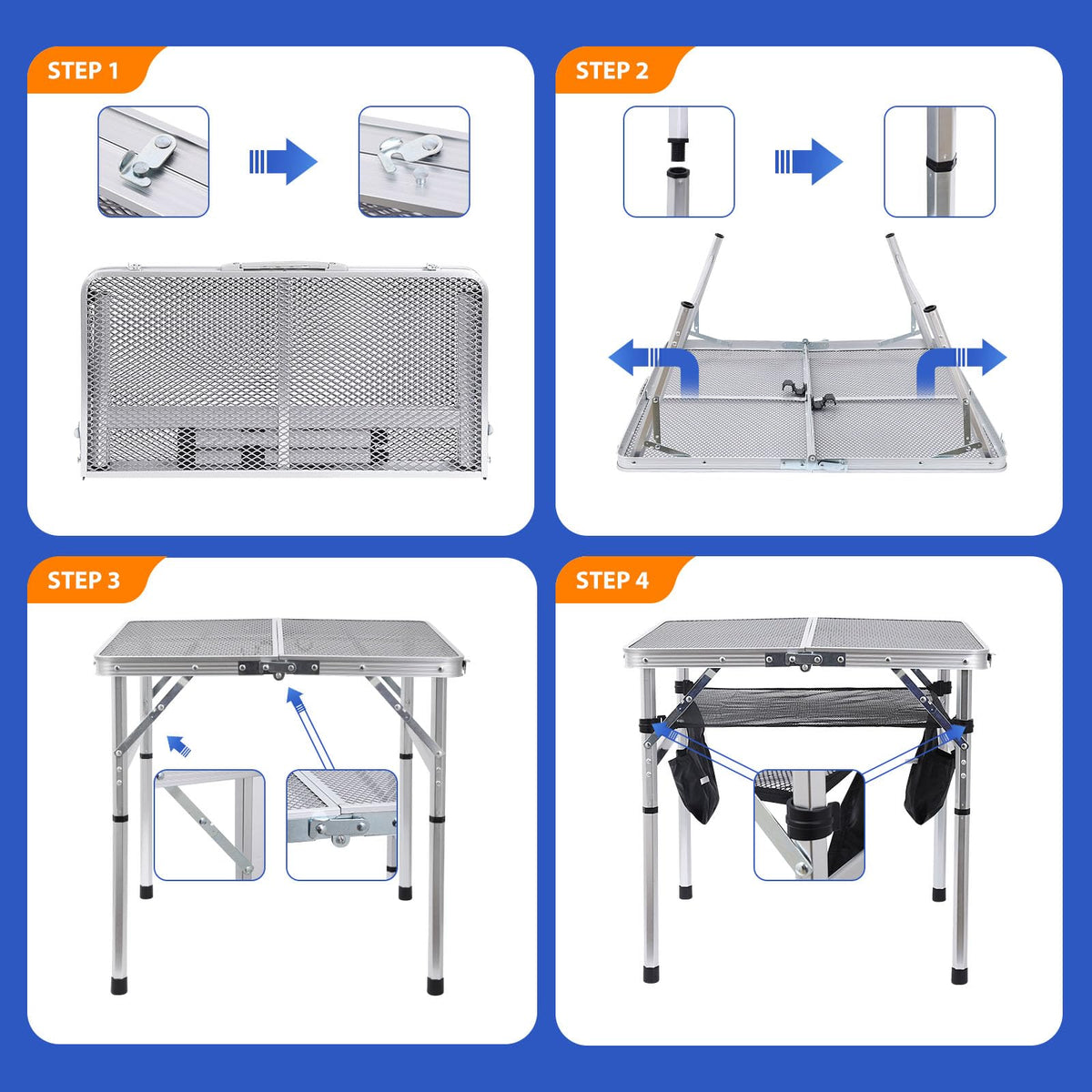 Height Adjustable Aluminum Folding Table P554874