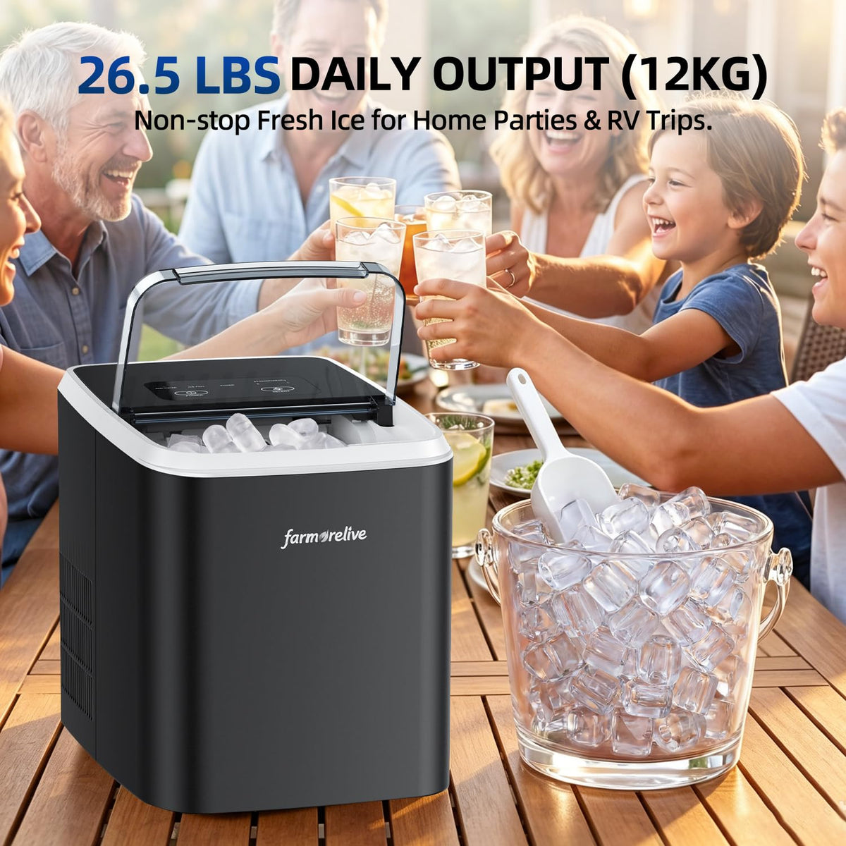 Portable Stainless Steel Ice Maker C1895