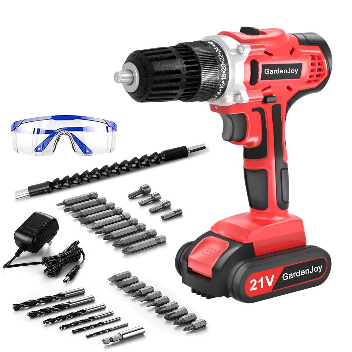 20v Cordless Drill Set with Charger 3/8" Keyless Chuck C14485