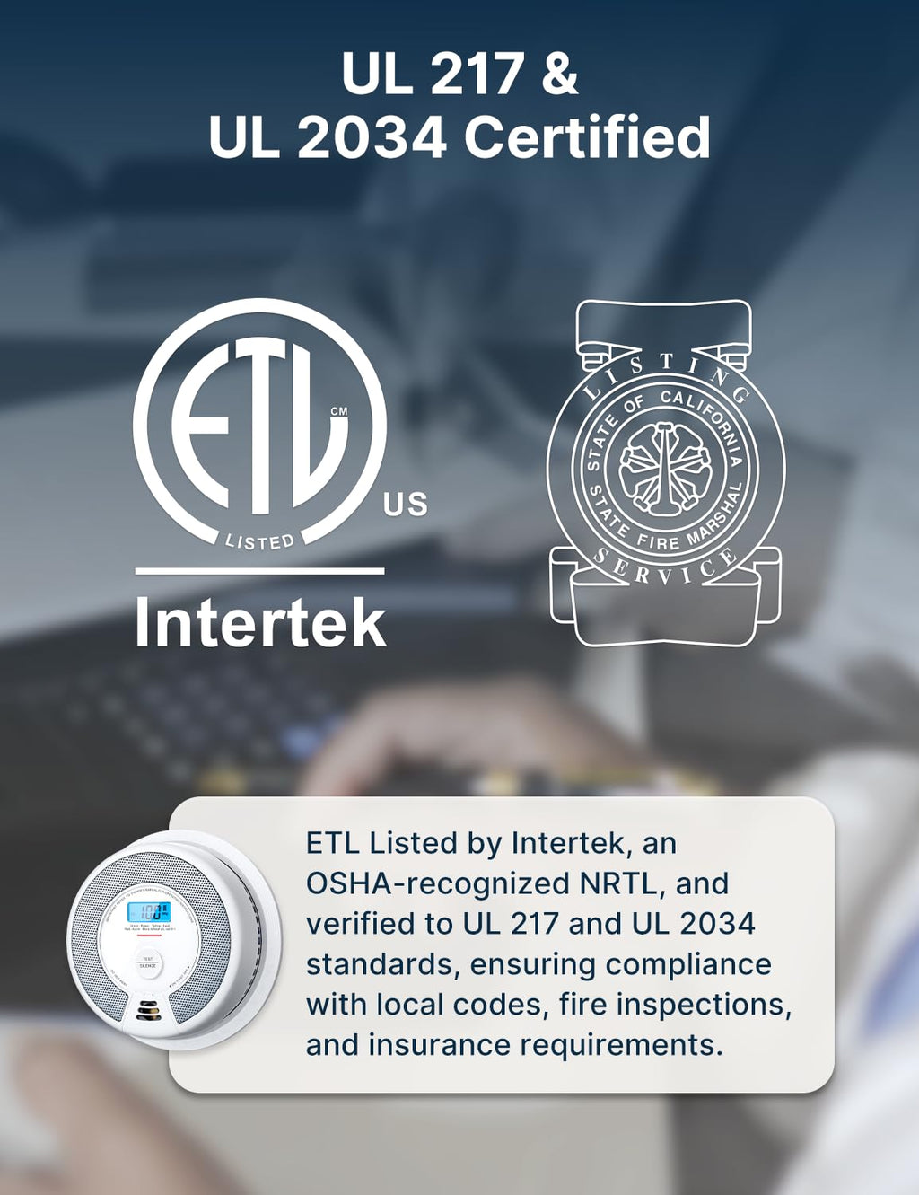 Interconnected Smoke and CO Detector 3-Pack Z7504