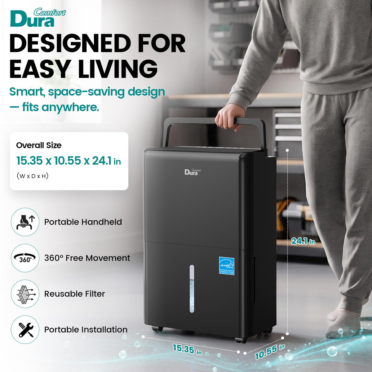 50 Pint Dehumidifier with Drain Hose C2804