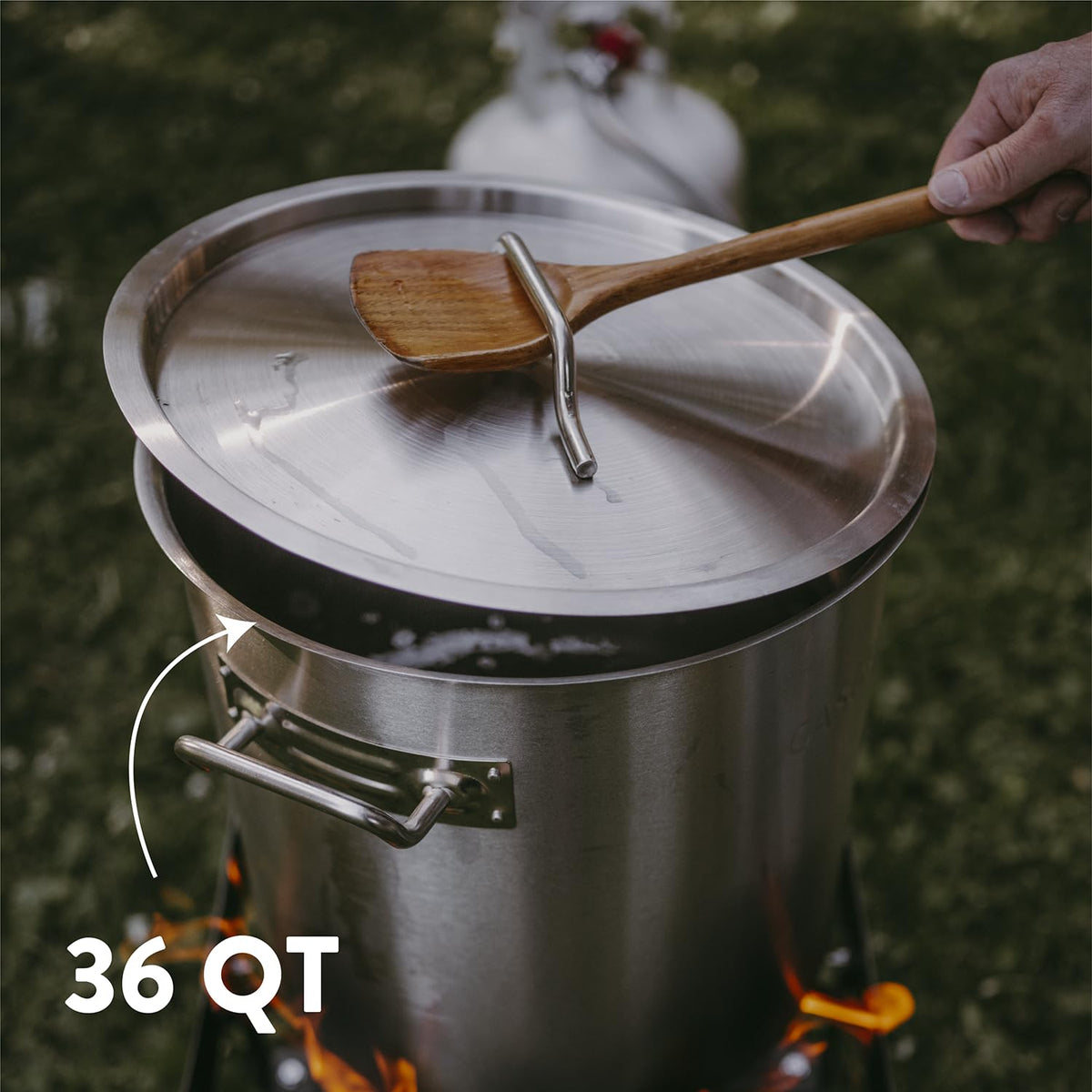 Stainless Steel 36qt Stockpot with Basket and Lid R152254