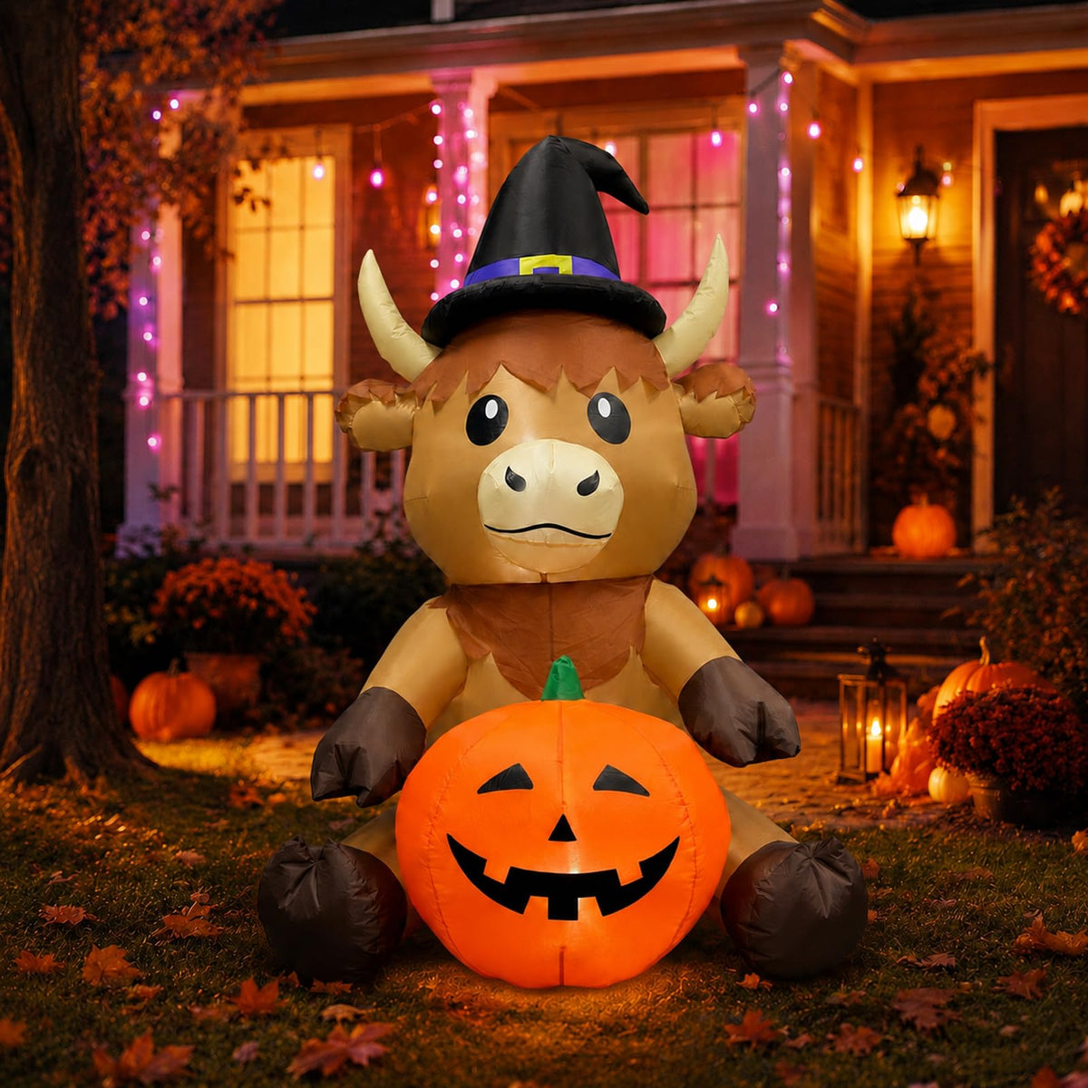 5FT Inflatable Highland Cow Outdoor Decorations T3535