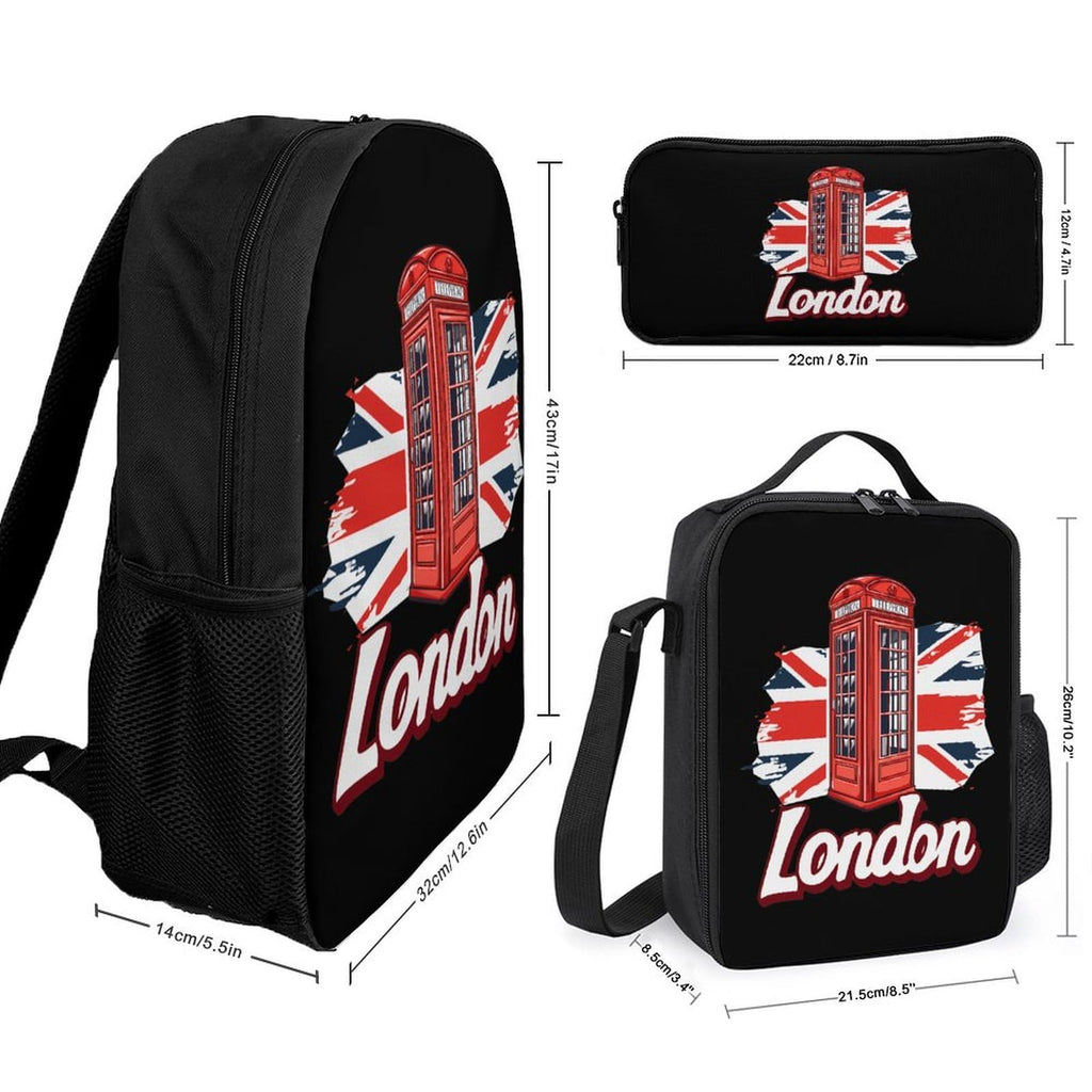Backpack with Lunch Box Pencil Case M3889