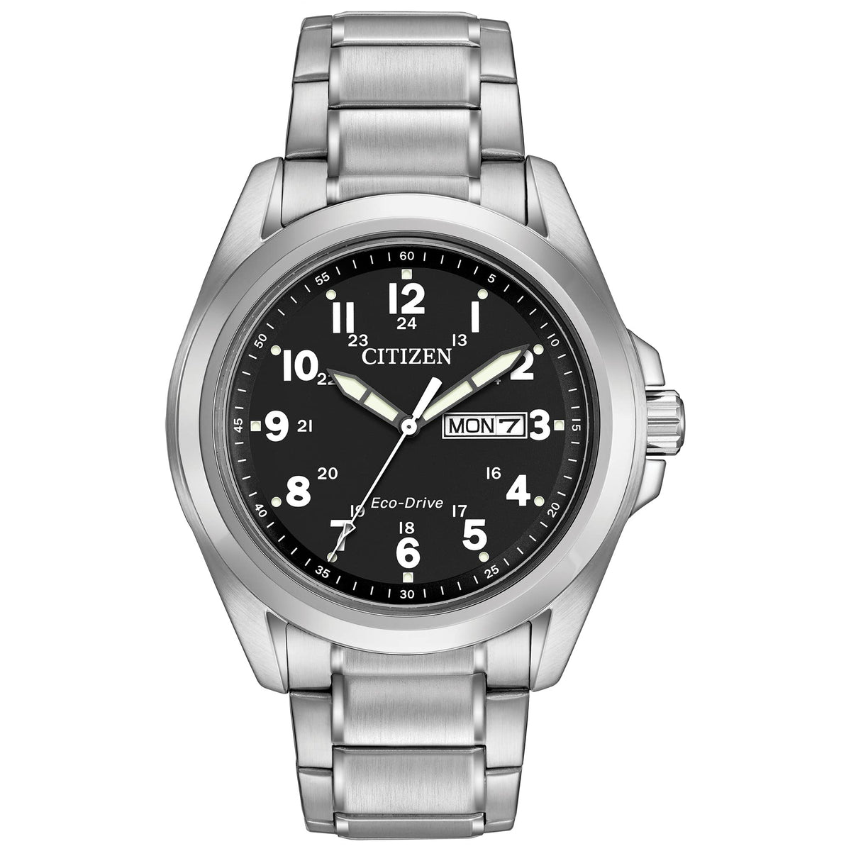 Stainless Steel Black Dial 43mm Field Watch G98088