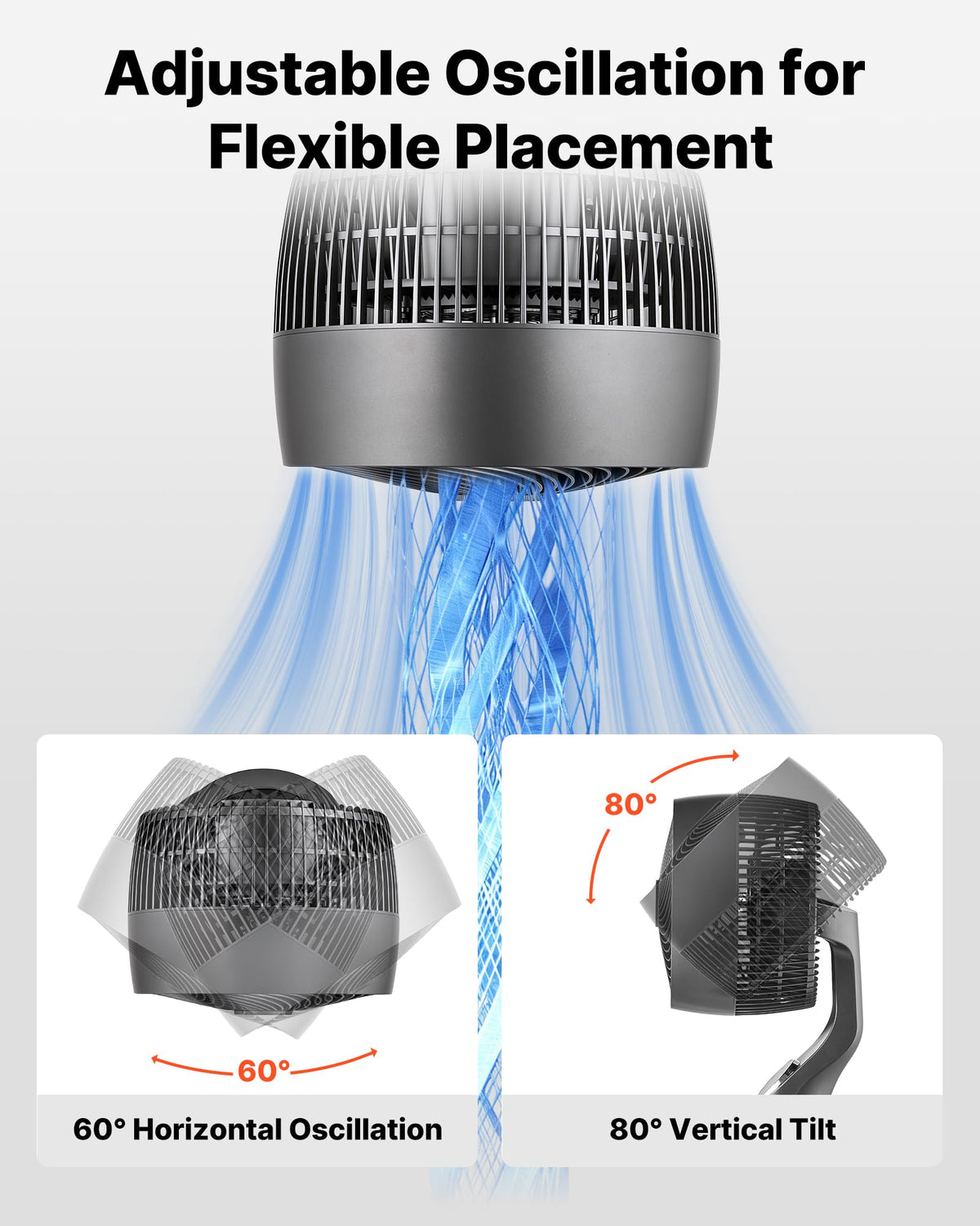 9-Inch Oscillating Pedestal Fan with Remote Control N23751