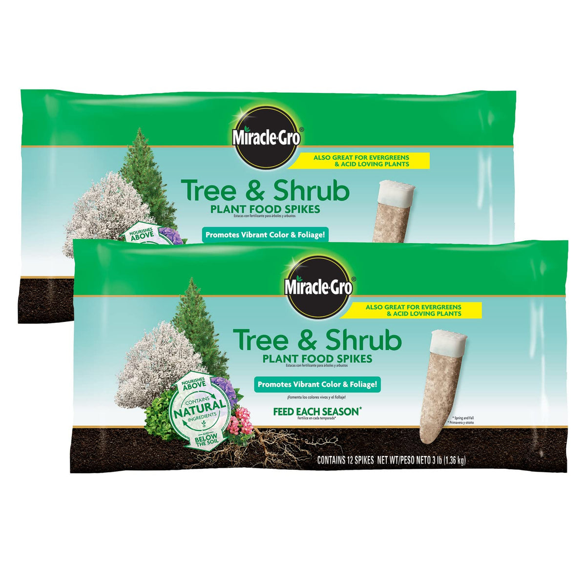 Tree & Shrub Plant Food Spikes 12 Spikes 2-Pack X498
