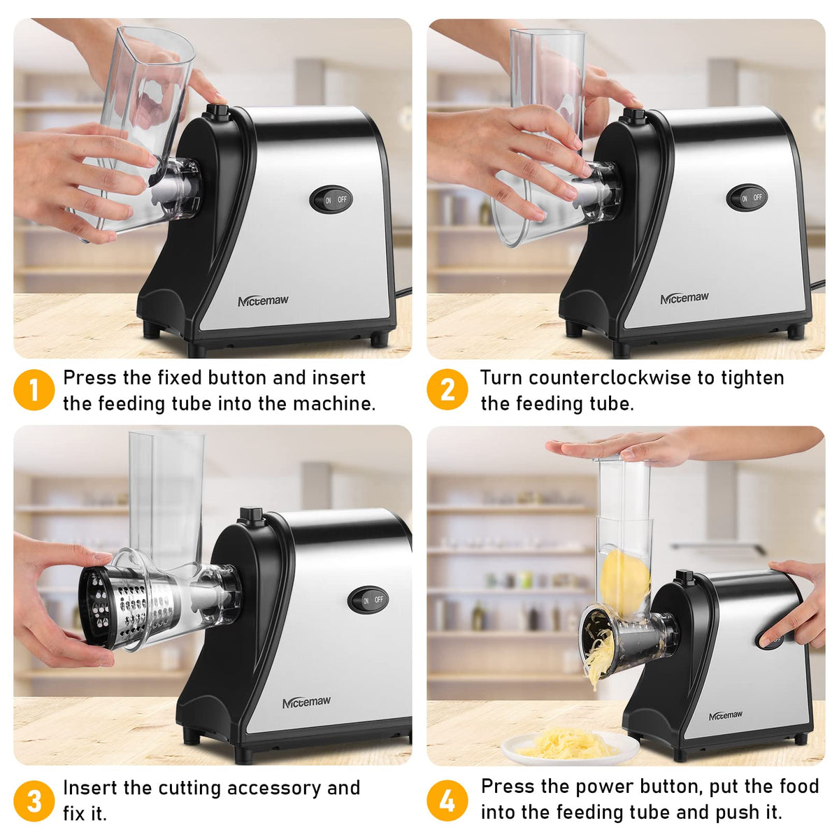 Electric Vegetable Cutter 500 W with 5 Cutting Drums O367877