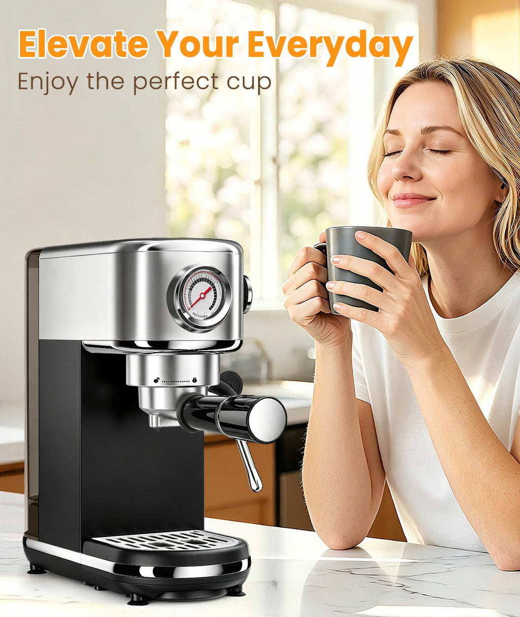 20 Bar Espresso Coffee Machine with Milk Frother G475