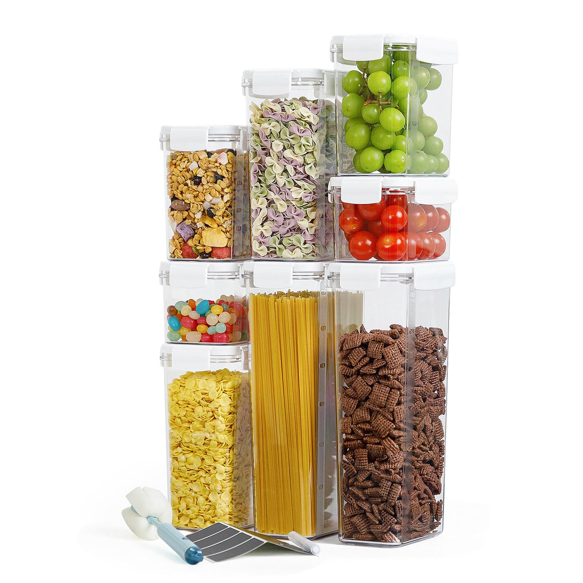 Airtight Pet Food Storage Containers with Lids, BPA Free Plastic 8-Pack A298
