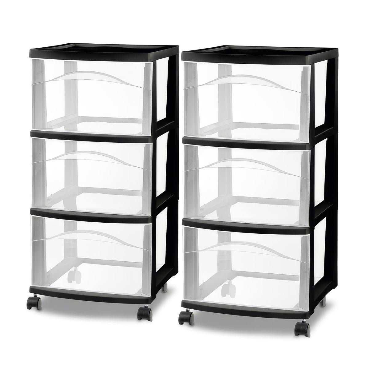 3-Drawer Cart with Wheels, 2-Pack Q762433