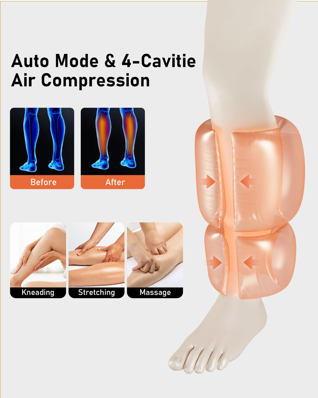 Cordless Calf Massager with Heat and Compression E47958