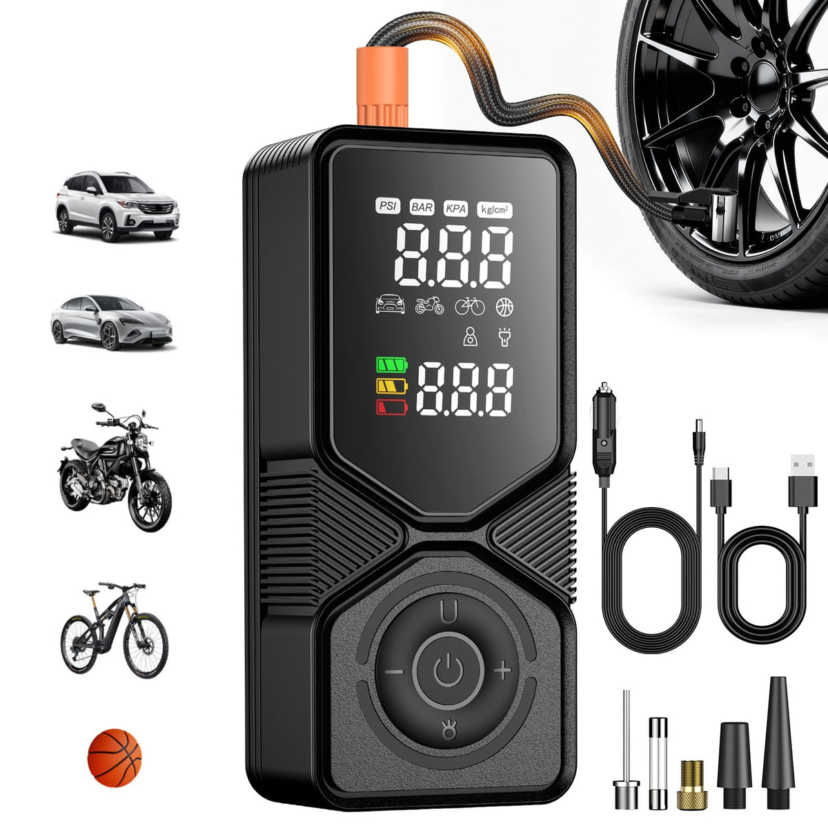 Portable Air Compressor 150PSI Cordless Tire Inflator D83412