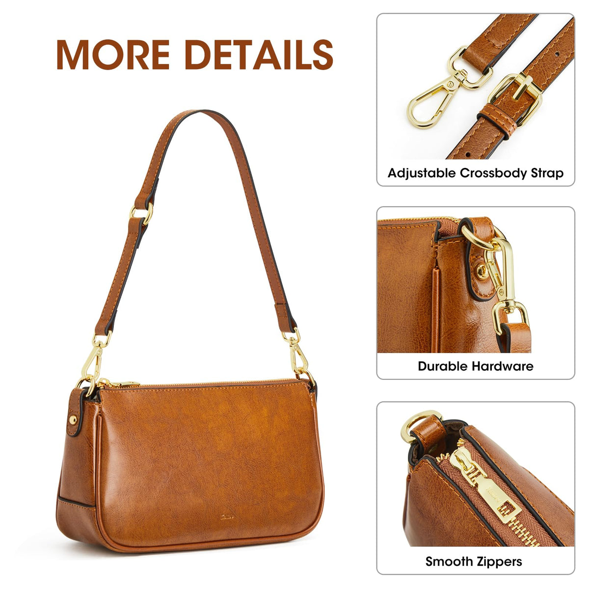 Leather Crossbody Bags with 2 Straps F1633