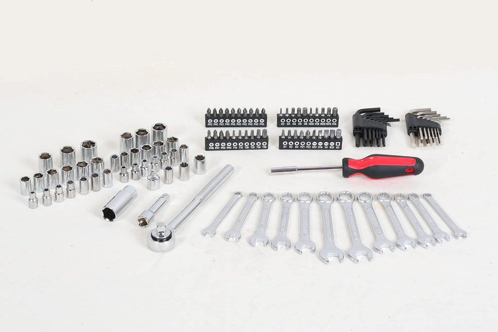 121-Piece Mechanics Tool Set, 1/4 & 3/8-Inch Drive Q43200