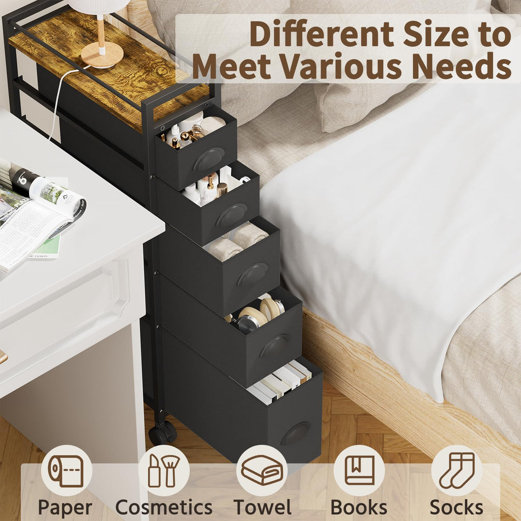 Black Narrow Storage Cabinet L27945