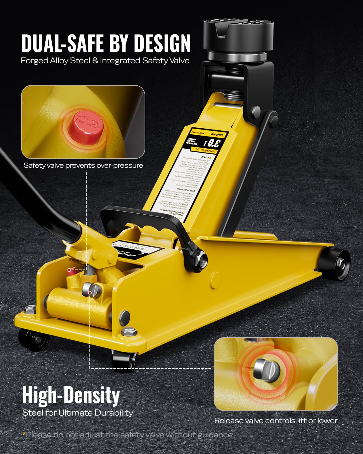 Heavy Duty 3 Ton Hydraulic Floor Jack X3490