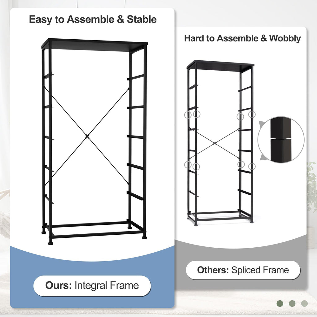 Black 6-Drawer Fabric Dresser O140434