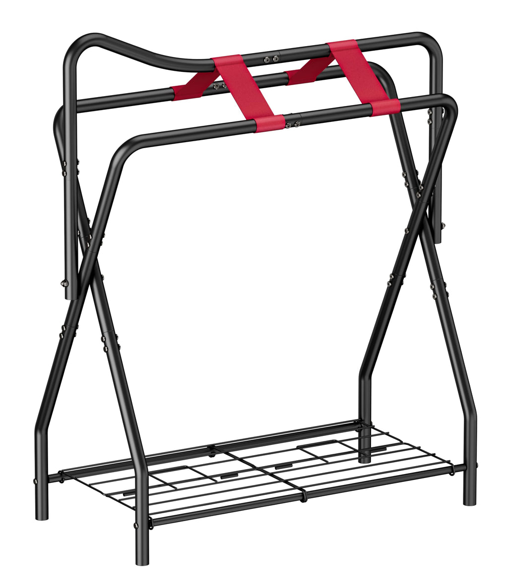 Portable Folding Saddle Rack with Storage R55678