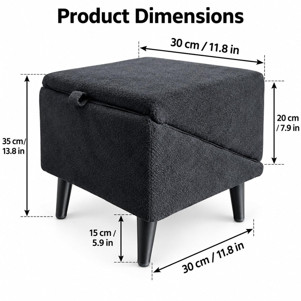Foldable Dog Stairs Ottoman 2 in 1 Pet Steps with Storage G7656