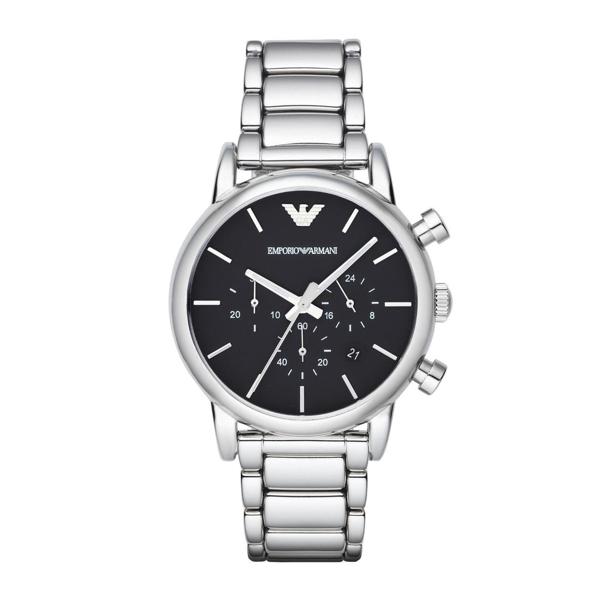 Men's Automatic Chronograph Watch with Stainless Steel or Leather Band J960