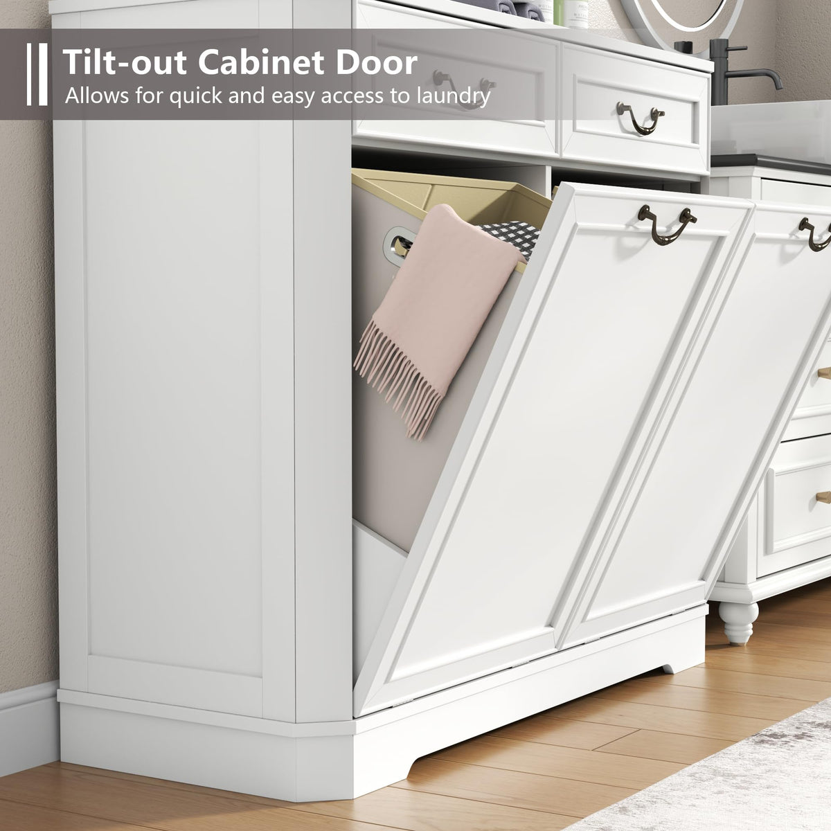 Double Tilt Out Laundry Hamper Cabinet E803501