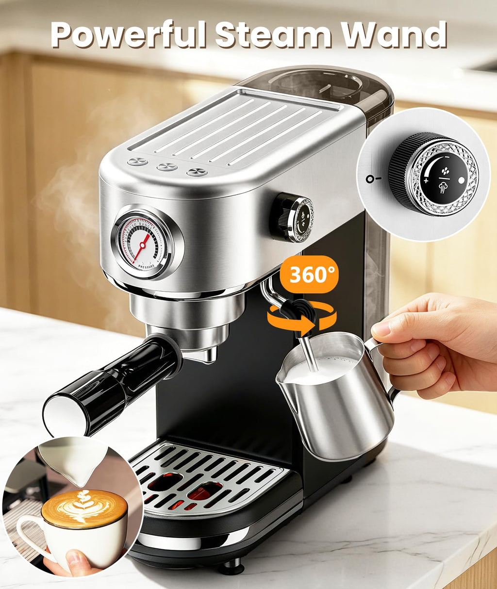 20 Bar Espresso Coffee Machine with Milk Frother G475