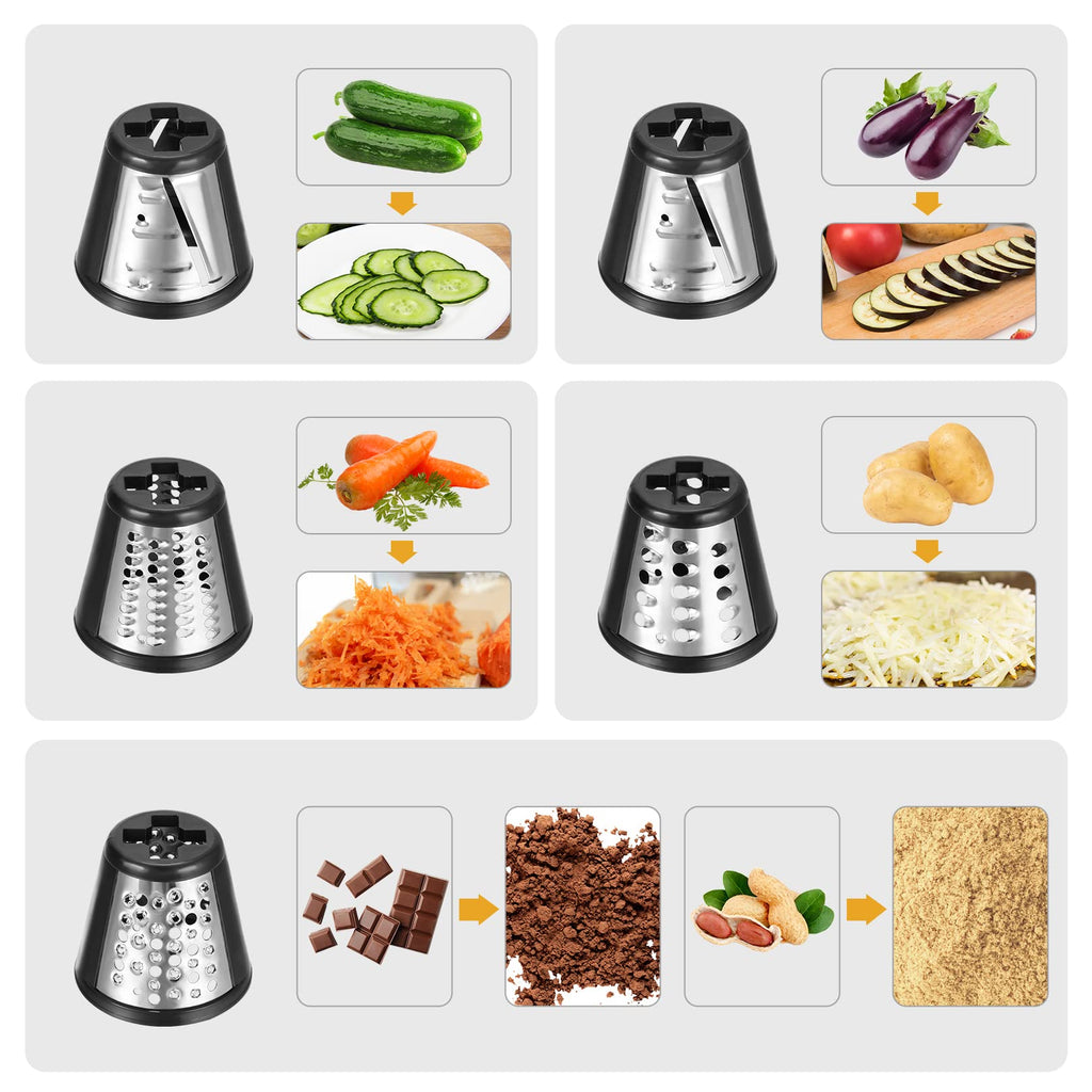 Electric Vegetable Cutter 500 W with 5 Cutting Drums O367877