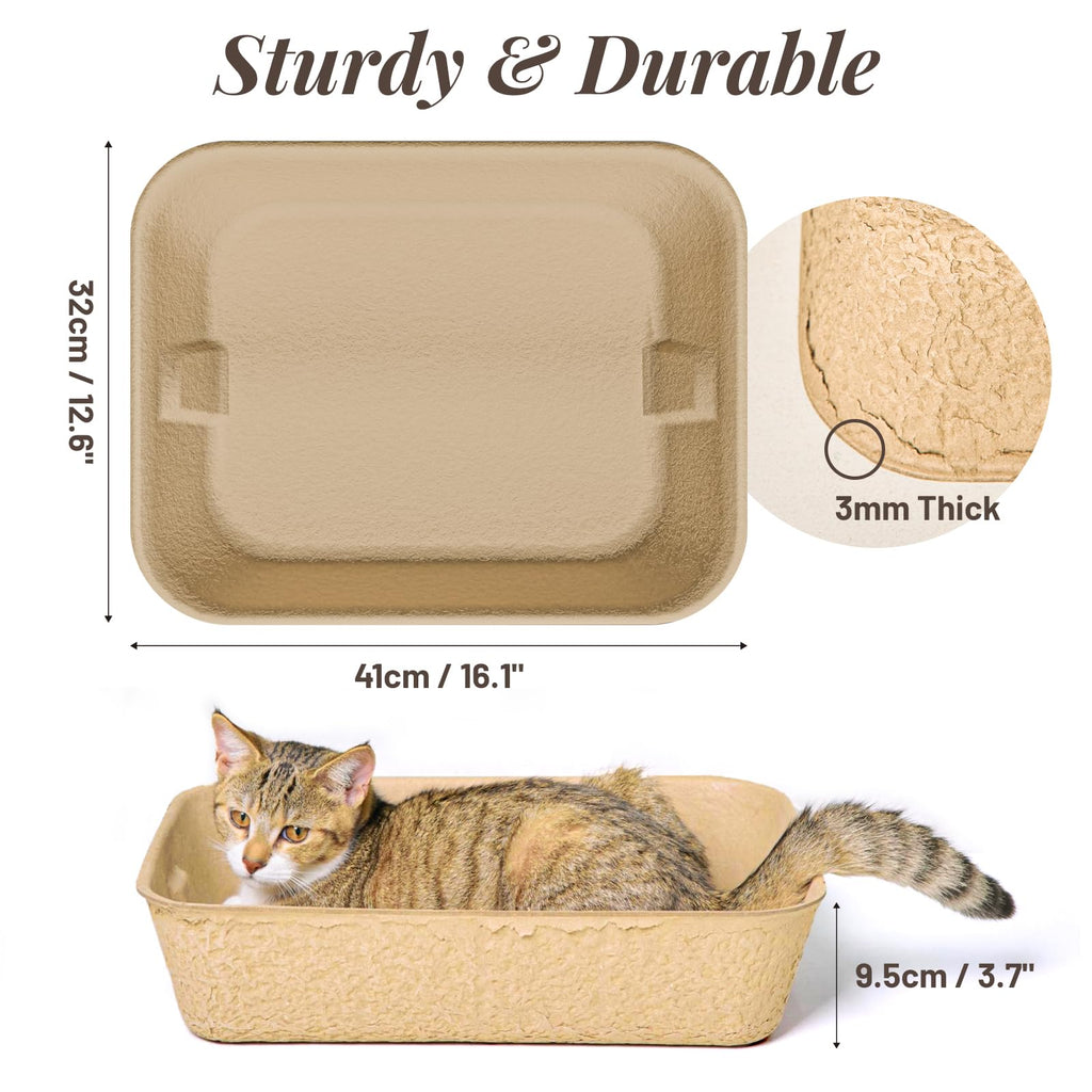 35"x27" Silicone Cat Litter Mat, 4 Pack Disposable Cat Litter Boxes H7239