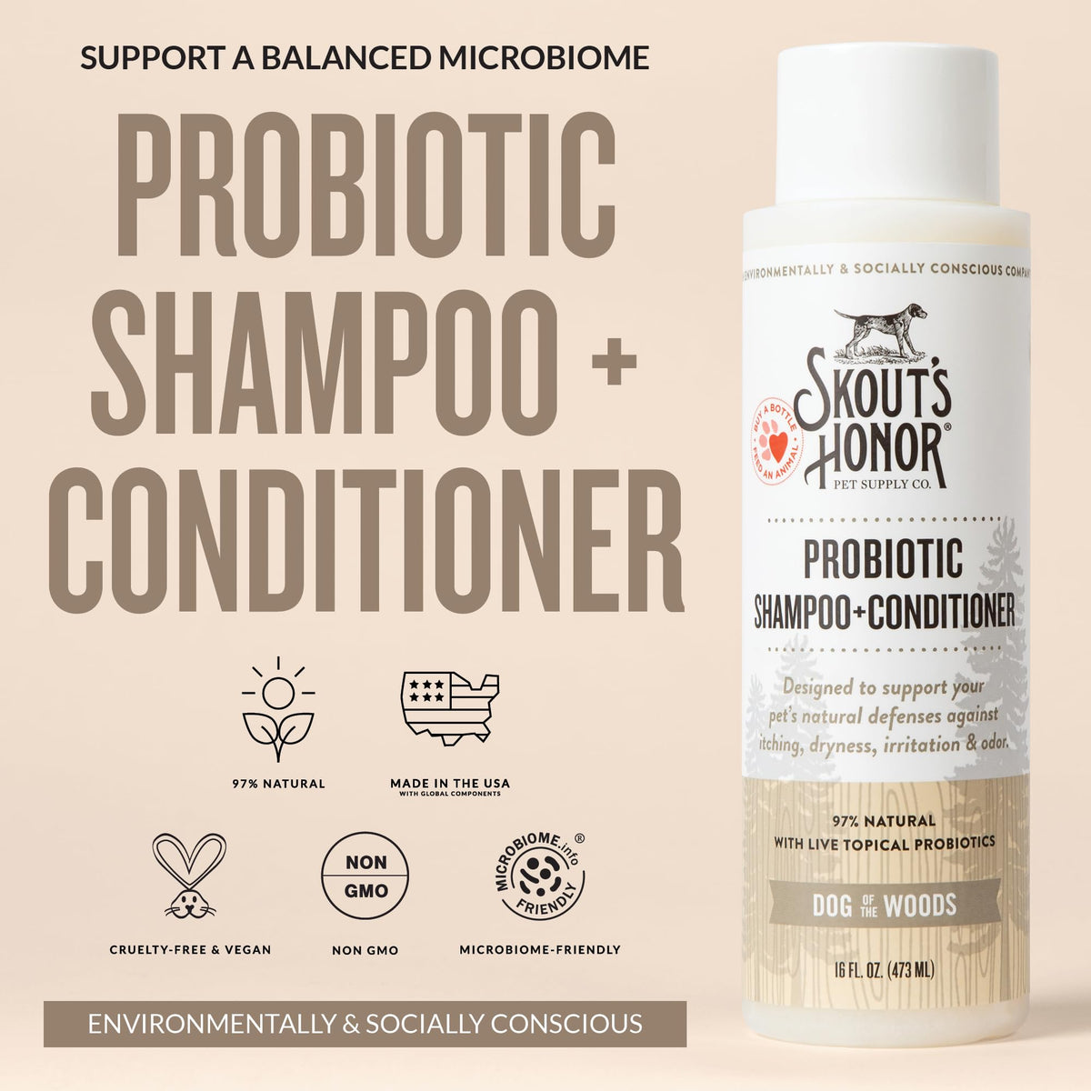 Probiotic Dog Shampoo and Conditioner 16 oz A16880