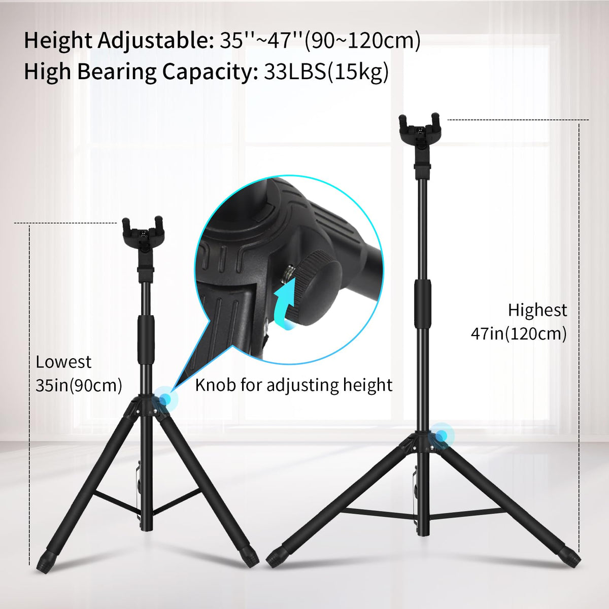 Heavy Duty Adjustable Foldable Guitar Stand U146