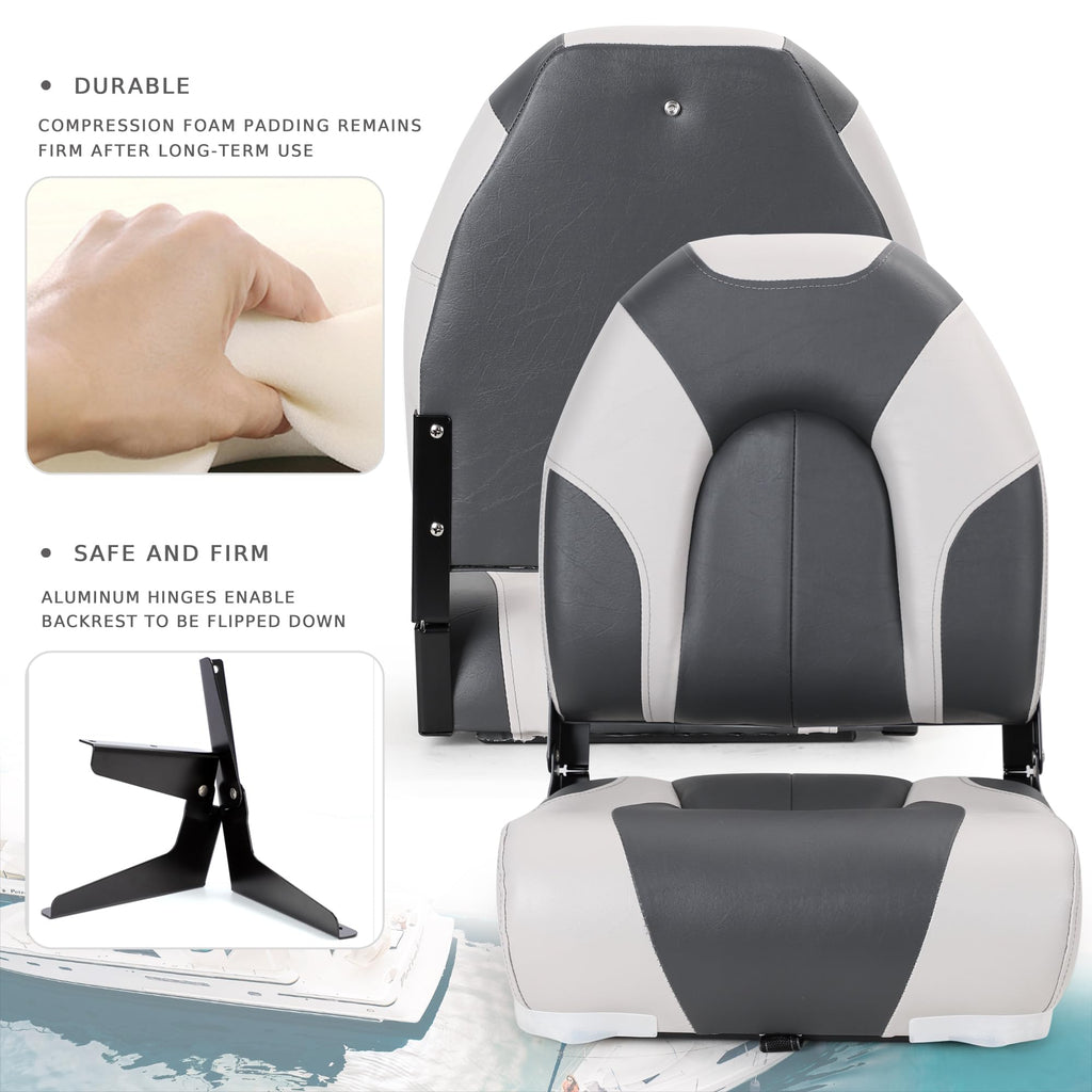 High Back Folding Boat Seats 2 Pack G737792
