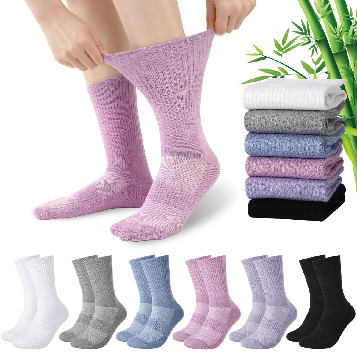 Bamboo Viscose Diabetic Socks for Women D799