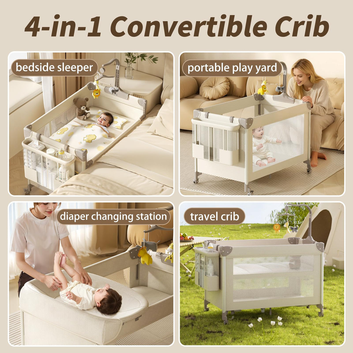 4-in-1 Pack and Play with Bassinet T817