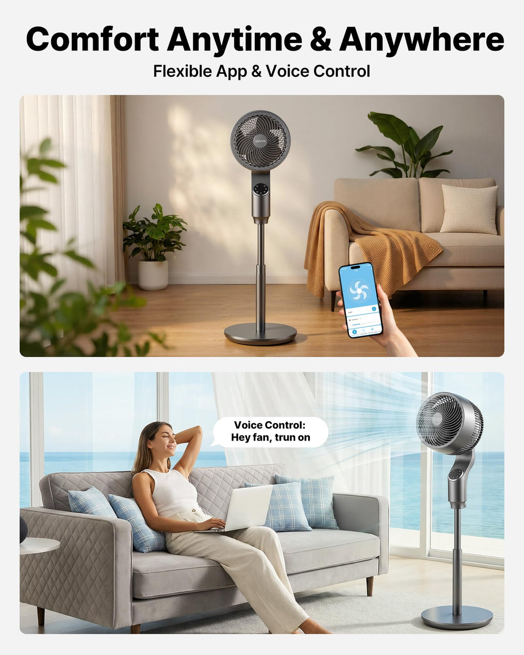 9-Inch Oscillating Pedestal Fan with Remote Control N23751