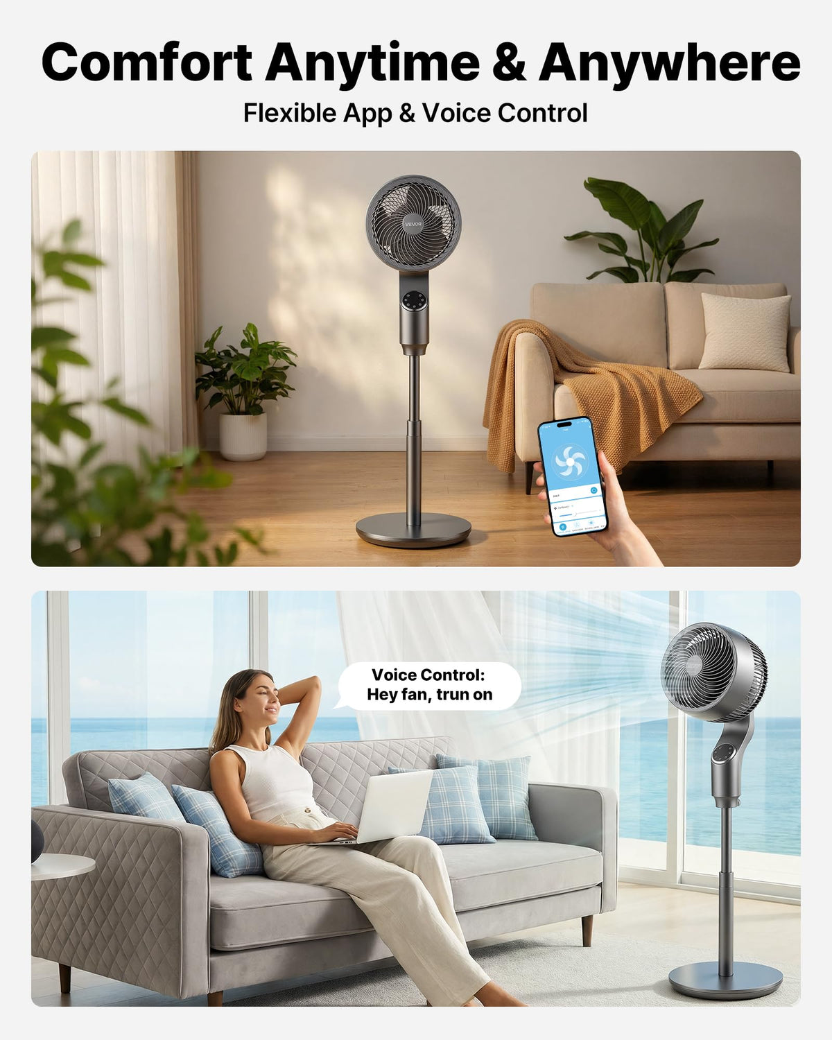 9-Inch Oscillating Pedestal Fan with Remote Control N23751