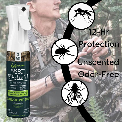 10oz Continuous Spray + 8oz Refill DEET-Free Unscented Insect Repellent B16939