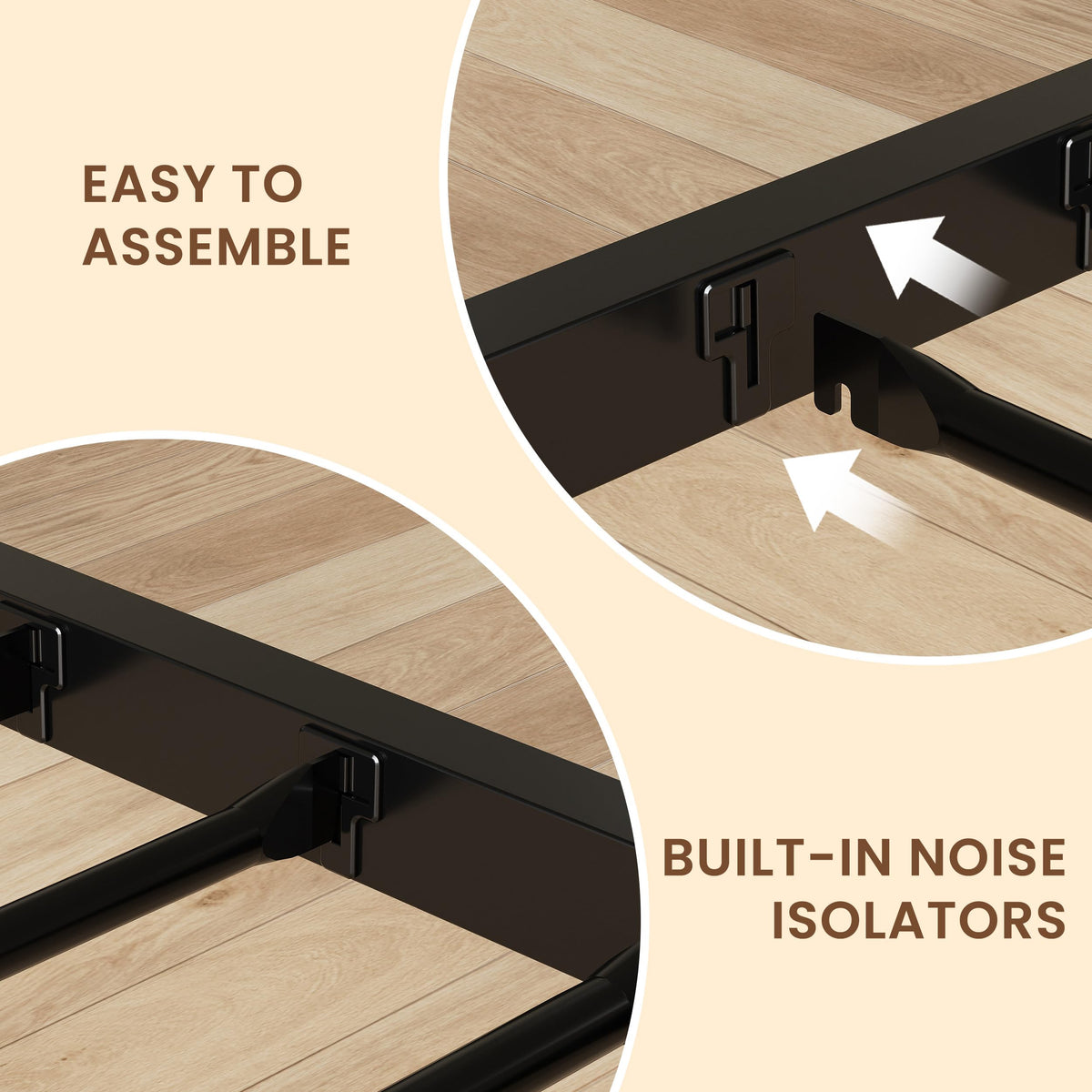 Black L Shaped Twin Beds with Rails Q83467