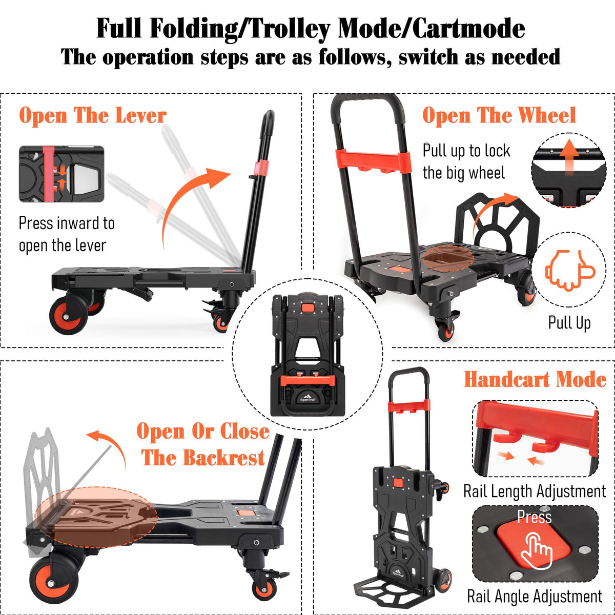 2-in-1 Folding Hand Truck Dolly B8584