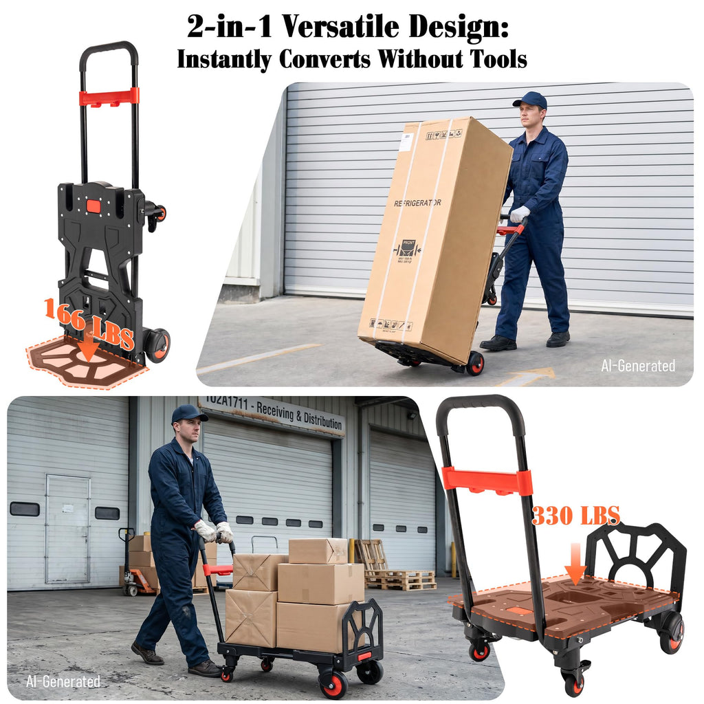 2-in-1 Folding Hand Truck Dolly B8584