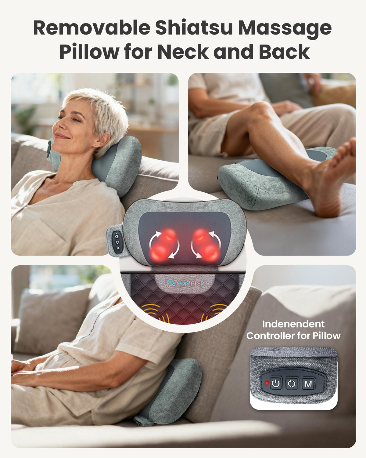 Full Body Vibration Massage Mat with Shiatsu Neck Pillow L367