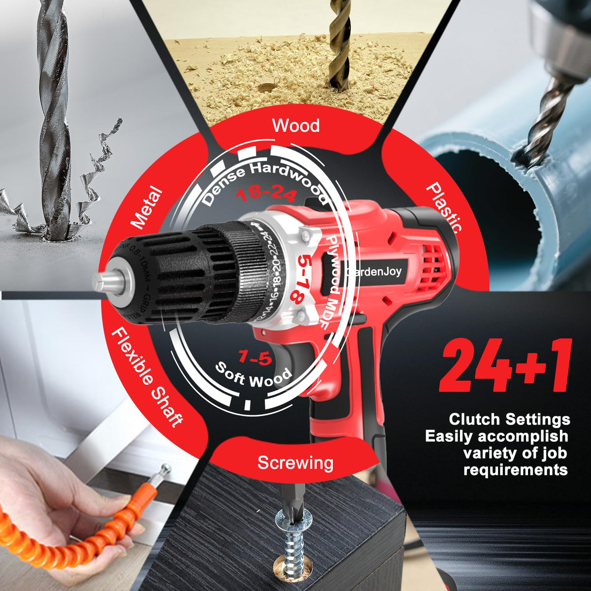 20v Cordless Drill Set with Charger 3/8" Keyless Chuck C14485
