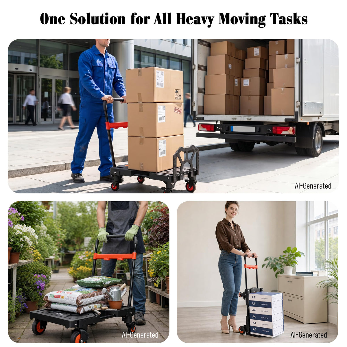 2-in-1 Folding Hand Truck Dolly B8584