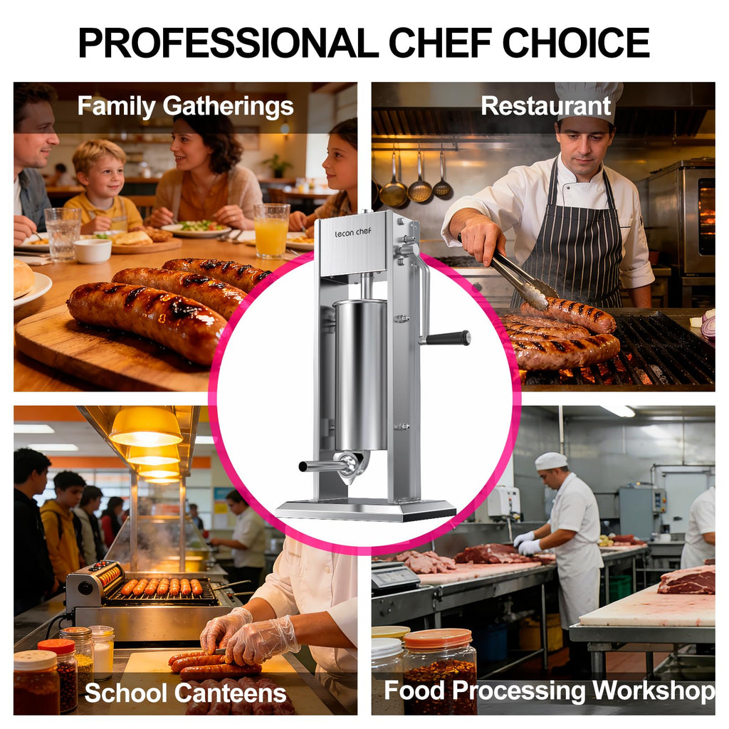 Manual Sausage Stuffer 11lbs/5L Vertical 4 Tubes E118