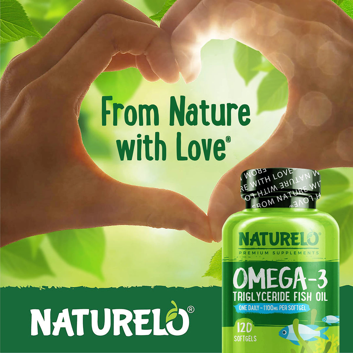 Omega 3 Fish Oil Supplement 1100mg 120 Softgels T103