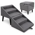 Foldable Dog Stairs Ottoman 2 in 1 Pet Steps with Storage G7656