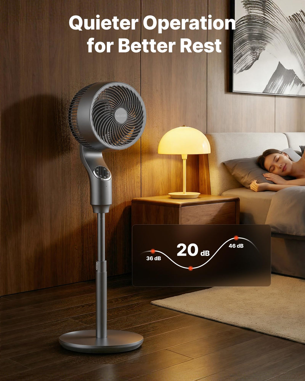 9-Inch Oscillating Pedestal Fan with Remote Control N23751