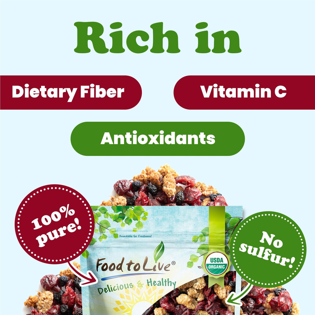 Organic Dried Berries Mix, 8 Ounces S152